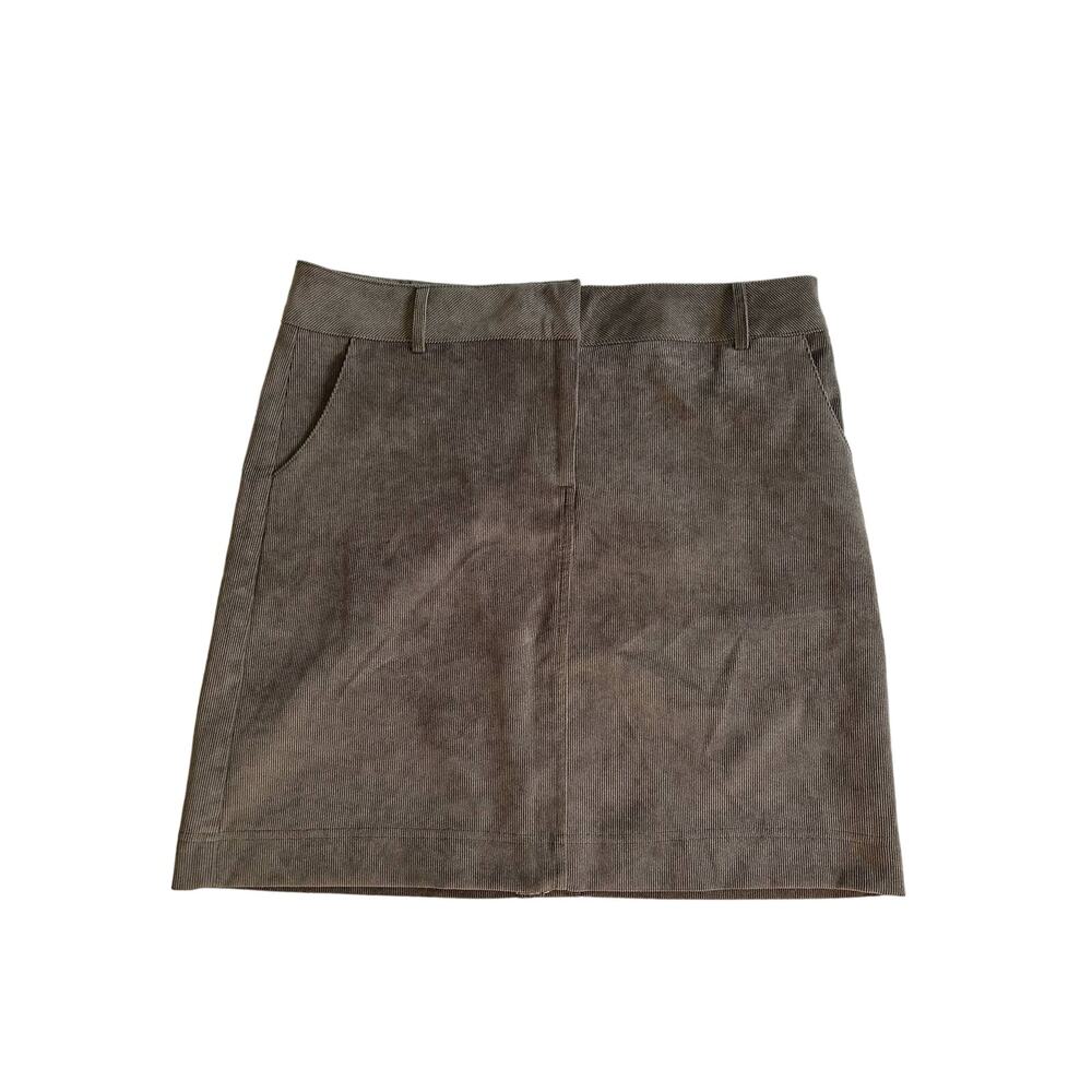 Architect Petite Gray Corduroy Skirt Size 10 P Pockets